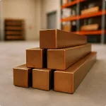 Квадрат бронзовый 206х206 мм БрАЖ9-4 прессованный полутвёрдый ГОСТ 1628-2019
